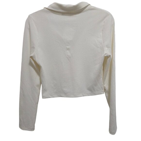 1333 Altar'd State NWT Cropped Collared Long Sleeve Top Sz.XL Womens - Picture 2 of 3
